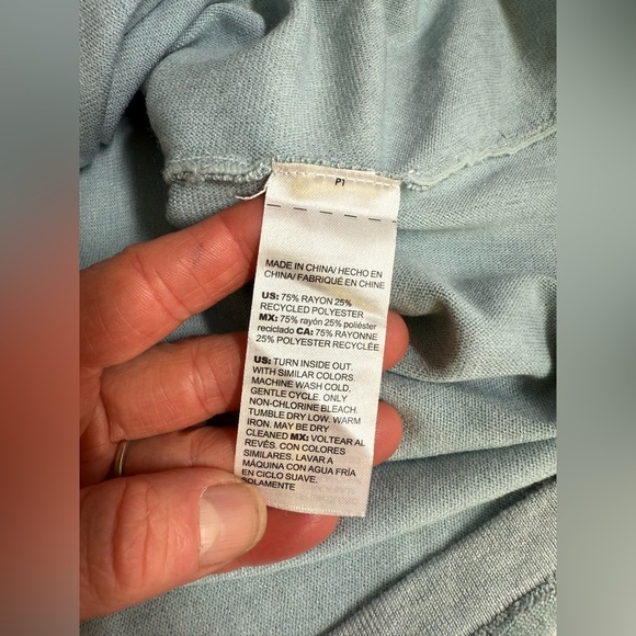 CHICOS Light Blue bateau neck long sleeve sweater size XL - Picture 12 of 14